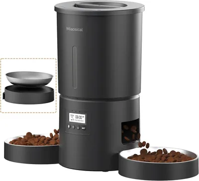 Automatic Cat Feeder 2 Cats 6 Meals Dual Power Best Deal