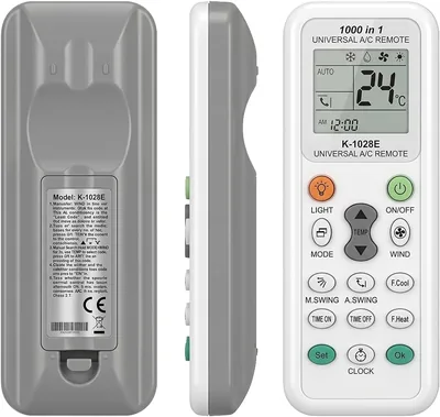 Control Remoto Universal K-1028E para Aire Acondicionado con Pantalla LCD 1000 en 1, Temporizador, Reloj y Refrigeración Rápida, Compatible con LG, Samsung - Mejor Oferta