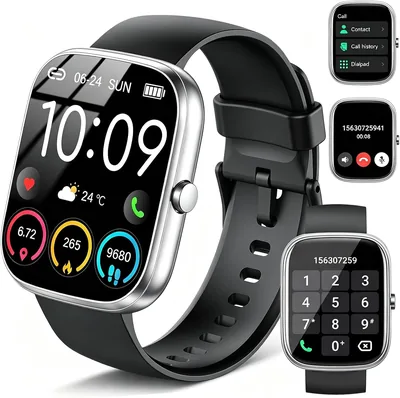 Montres intelligentes Homme/Femme avec Appel Bluetooth, 1.96 Pouces HD 2026 Smartwatch | SpO2, Surveillance du Sommeil, Moniteur de Fréquence Cardiaque, Wat