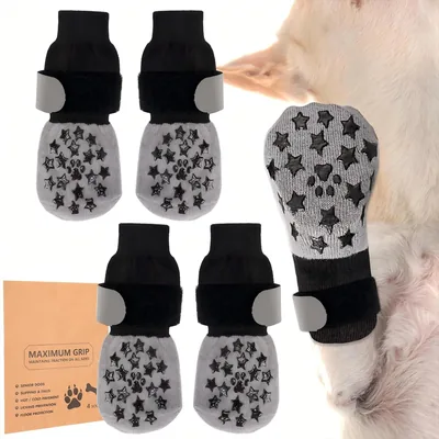 Calzini antiscivolo VINATO per cani Taglia L - Protezione delle zampe Antiscoppio Respiranti Rivestimento riflettente Ideali per l'estate