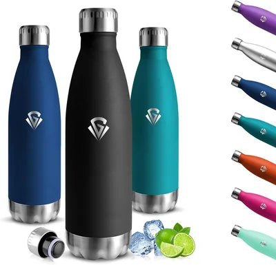 Bouteille d'eau Motswedi, 500 ml, Sans fuites, Sans BPA, Bouteille isolante, 24h froide & 12h chaude, Thermos isolé pour haute performance