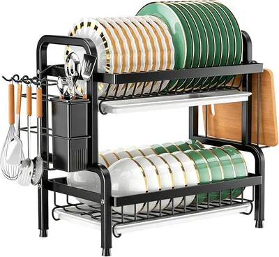 2 Tier Stainless Steel Dish Drying Rack 33% Off