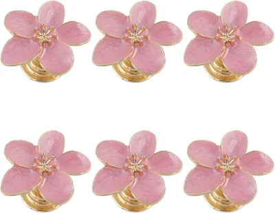 Geesatis Petal Knobs Pull, Pink Creativity Flower Shaped Drawer Handle