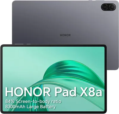 Tablette HONOR Pad X8a 11 pouces 4Go+128Go (extensible jusqu'à 1 To) Gris | Écran FullView 90 Hz anti-fatigue, batterie 8300 mAh, 7,4 mm