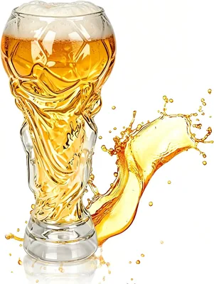 XTDMJ Fotbollspivmug, 600ml Segerpokal Beer Glass, Ideal för Fotbollsfest