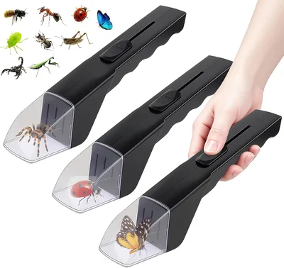 Cattura insetti 3 pezzi, Strumento per cattura insetti vivo, Per uso domestico e giardinaggio, Design amichevole per bambini, Può catturare