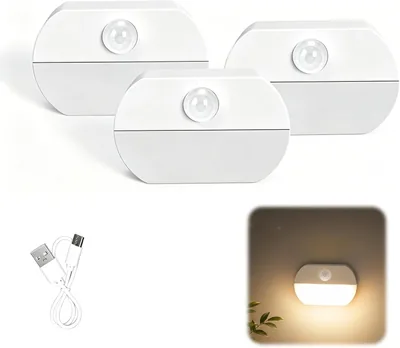 3 Pack Rechargeable Motion Sensor Night Lights Best Deal