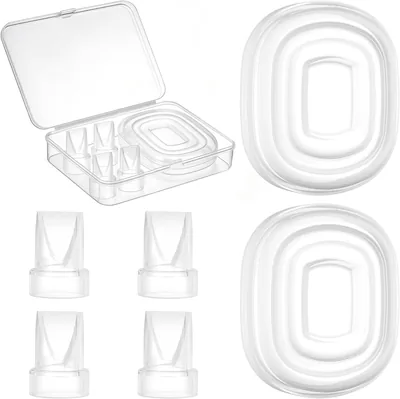 Sostituto Compatibile con KISSBOBO K5 Pompa per Seno - 2 Membrane in Silicone e 4 Valvole a Becco di Anatra con Borsa per lo Stoccaggio, Set da 6