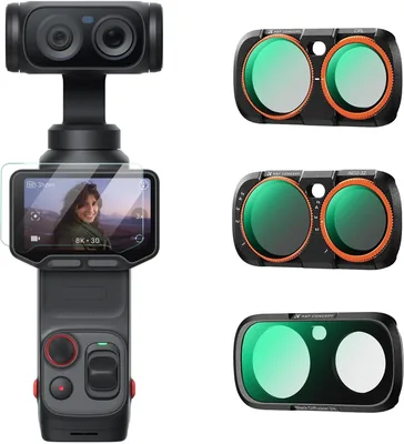 K&F CONCEPT CPL + svart diffusion 1/4 + ND2-32 filtersats, kompatibel med Insta360 Luna Ultra, magnetiskt fäste, ultratunn, st - Best Price