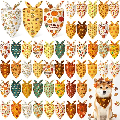 Abbylike Fall Dog Bandanas Bulk - Best Deal