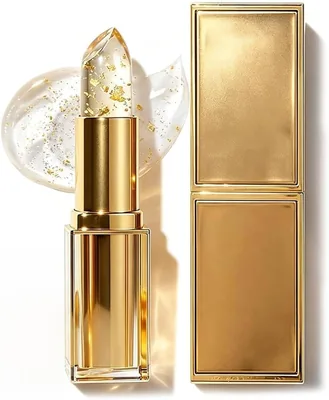Ph Reagent Lipstick | Colore Cambiante con pH Lips - Tenuta 24 Ore | Balsamo Labbra con Foglia d'Oro, Colorazione Cambiante