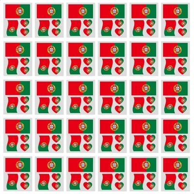 30 Pcs Portugal Flag Tattoos - World Cup Deal