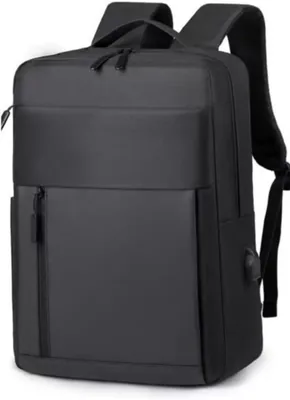 Slim Laptop Backpack Black Metal Handle Front Pocket Travel Bag 44% Off