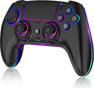 MYSTILUCK Draadloze Controller voor PS5/PC/MAC/Steam Deck met Hall Effect Joystick en RGB Verlichting, 2000mAh Batterij