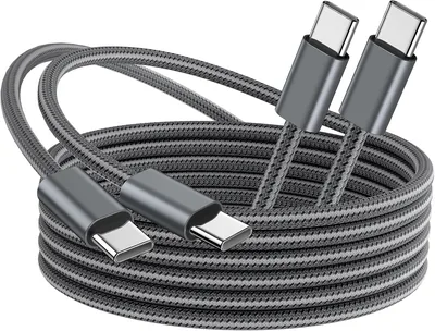 60W USB-C Cable 2 Pack - 1m Nylon Braided