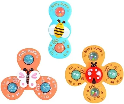 Brinquedo Sensorial para Bebê com Ventosa Giro 360° Colorido Infantil - Melhor Preço