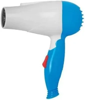 Foldable Hair Dryer Blue - Compact Travel Design Anti-Frizz 15x20cm
