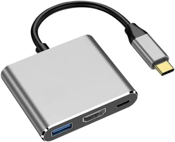 3-in-1 Type-C Hub Adapter USB C to HDMI (Dark Grey) Best Deal