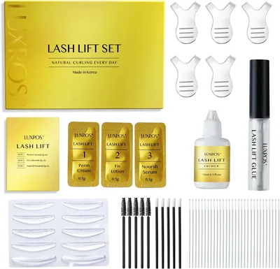 AYASAL Wimpernheben-Set: Koreanische Formel für aufrecht stehende Wimpern - Sanftes, thiofreies Wimpernheben-Set mit Det