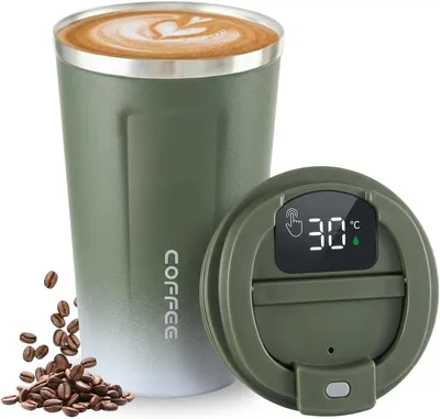 SNF CHOICE Travel Mug - Pink, 510ml, Vacuum Insulated, LED Temperature Display, Leakproof - Best Deal
