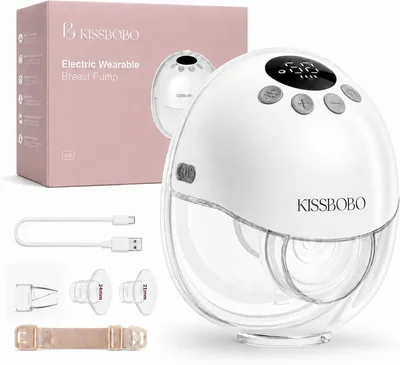 KISSBOBO K8 Pompe Elettrica per Seno Ricaricabile | Aspirazione fino a 320mmHg, Batteria 1300mAh, 4 Modalità, 19 Livelli