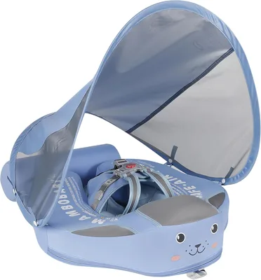 OYDAS Baby Swimming Float, Non-Inflatable Infant Pool with Canopy & Harness, Best Deal