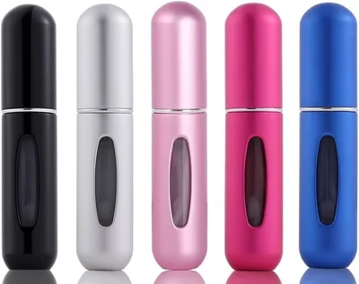 SKY-TOUCH 5Pcs 5ml Perfume Atomizer - Portable Mini Empty Refillable Spray Bottle