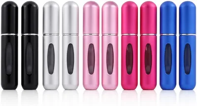 SKY-TOUCH 10Pcs 5ml Perfume Atomizer - Portable Mini Empty Refillable Spray Bottle