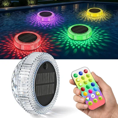 Éclairage de piscine flottant DoXtreme avec télécommande, lumière LED RGB 7 couleurs, 4 niveaux de luminosité, IP68 imperméable