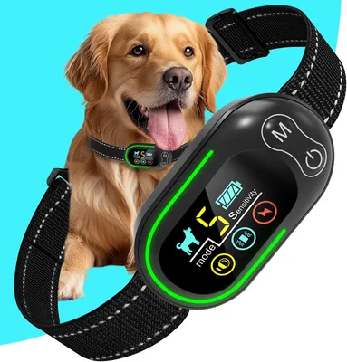 Coller anti-aboiement WellTurn, rechargeable et étanche IP67, 4 modes son/vibration/choc, sensibilité réglable, pour petits chiens