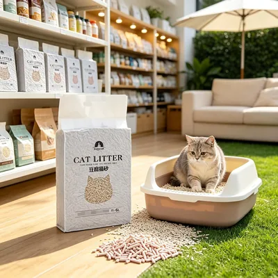 Natural Bamboo Charcoal Tofu Cat Litter,1 Packs 6L Total, Fast Clumping & Flushable,Biodegradable Lo