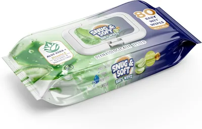 Snug & Soft Baby Wipes Aloe Vera+ Vitamin E, 3x80 Wipes | Gentle on Sensitive Skin - Best Deal
