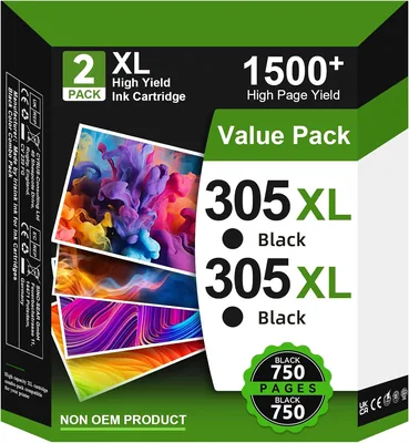 HP 305 XL Black Kompatible Kartuschen - 28% Rabatt