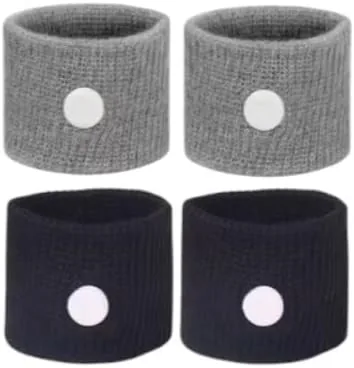 Anti-Nausea Wristbands 4 Pack - Acupressure Bands for Motion Sickness Relief