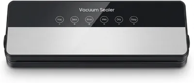 Macchina per Vuoto Alimentare 5 in 1, Con Sacchi Professionali Portatili per Cibo Fresco, Sia Secco che Umido Nero