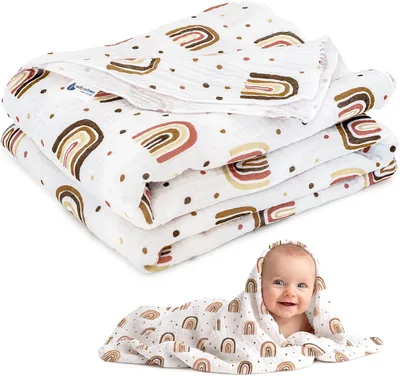 Medi Partners Muslin Babydecke 75 x 100 cm - Sommer-Babydecke