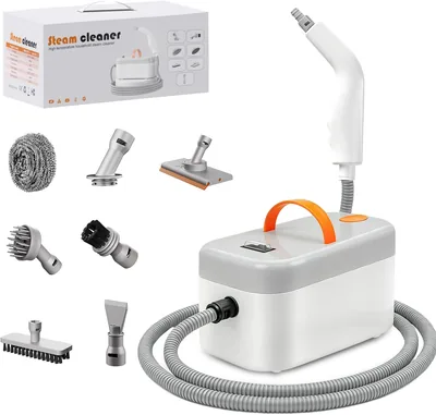 Limpieza de Hogar al Vapor | Limpiaparabrisas de Vapor Portátil 1200W | Tanque: 850ml | Calentamiento Instantáneo en 15s | Set de Accesorios 7 Piezas