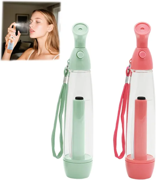 LHUUFDQ - Lot de 2 Pulvérisateurs d'Eau Manuel - Mister Eau Réutilisable, Plastique Portable pour Rafraîchissement du Visage