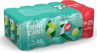 7UP Mojito Zero Sugar Lemon & Mint 155ml x 15 Best Deal