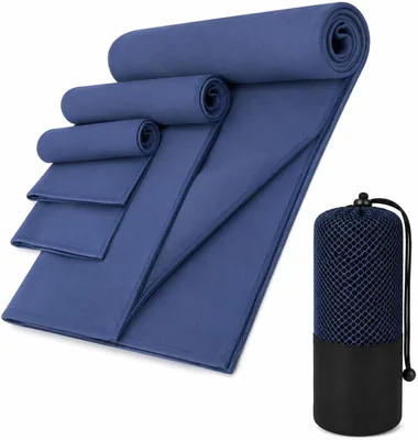 PUBAMALL Toallas de Microfibra para Entrenamiento y Viaje, Toalla Deportiva Ligera y Portátil