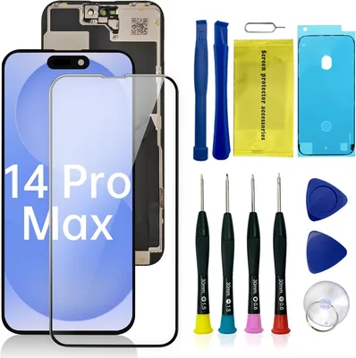 Anfyco Wyświetlacz LCD do iPhone 14 Pro Max 6,7 cala z zestawem narzędzi naprawczych - Najlepsza oferta