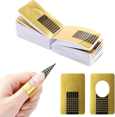 Moldes para Uñas 120 Piezas, Papel para Extensión de Uñas, Plantillas y Stickers para Diseño