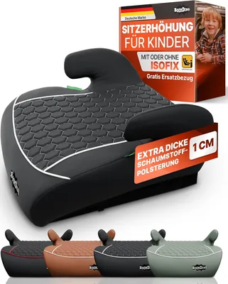 Kinder-Auto-Booster-Sitz mit kostenloser Zusatzdecke - Kindersitz 15-36 kg ab 125 cm - ECE R 12 Standard