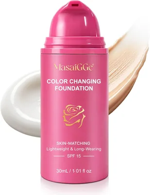 Fundación Cambiadora de Color Base Inteligente - SPF15 Adaptación Inteligente al Tono de Piel Hidratante y de Alta Cobertura, Lo