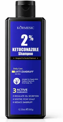 Kormesic 2% Ketoconazole Shampoo - Anti-Dandruff & Itchy Scalp Relief, Oil Control, 350g - Best Deal
