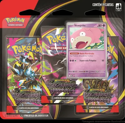 Pokémon TCG: Mega Evolução - Escuridão Absoluta - 3-Pack Blister - Português | Melhor Preço