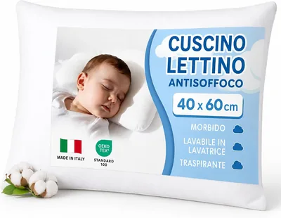 Pillow per Neonati Dream Fibre - Antibatterico e Antimite, Lavabile in Lavatrice, Certificato Oeko-Tex - Miglior Prezzo