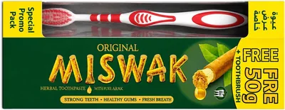 Miswak Original Herbal Toothpaste - Strong Teeth, Healthy Gums - Best Deal