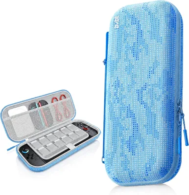 BJBT Premium Canvas Carry Case for Nintendo Switch 2, 12 Game Slots, Perforated Design