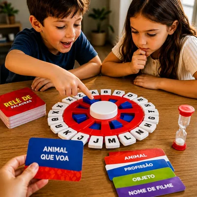 Jogo Stop 10 Segundos Relé de Palavras | Desafio Educativo de Raciocínio para Família e Amigos | Melhor Preço